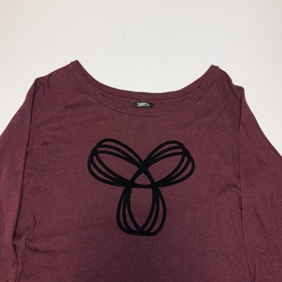 Aritzia TNA Maroon and Black Long Sleeved Tunic - Women’s Size Small - Picture 5 of 9